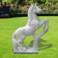Hand carved life size marble horse statue for garden decoration